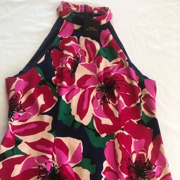 Trina Trina Turk Women's Floral Printed Ponte midi Dress, Pink Sz 16 - Picture 5 of 17
